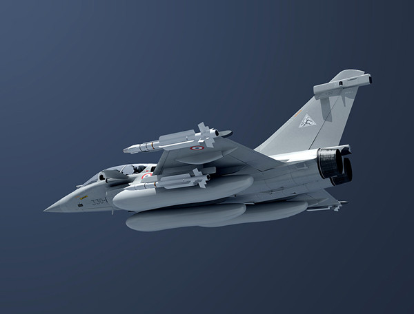 rafale french fighter aircraft 3d model - Rafale --- French fighter by earth art