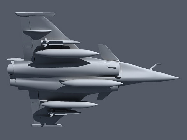rafale french fighter aircraft 3d model - Rafale --- French fighter by earth art