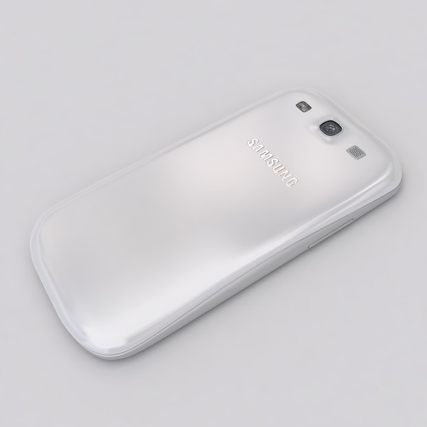 3d new samsung galaxy s3 - new Samsung Galaxy S3 Smartphone White and Blue collection... by Leeift