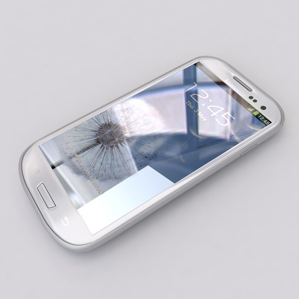 3d new samsung galaxy s3 - new Samsung Galaxy S3 Smartphone White and Blue collection... by Leeift