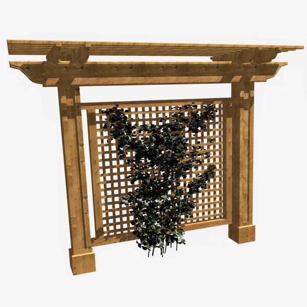 3d model of pergola trellis - Pergola Trellis... by chaosfractal