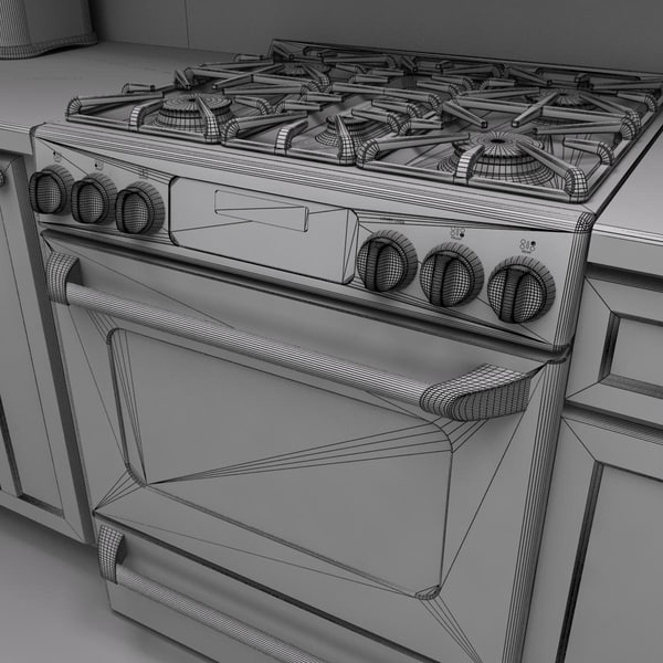 3d max kitchen scene - Full Kitchen Scene 2... by monkeyodoom