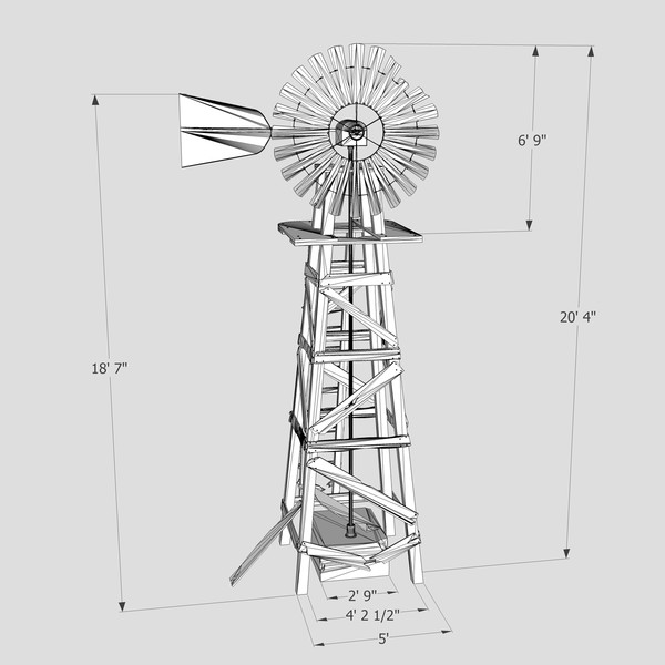 old farm windmill 3ds - The Old Farm Windmill... by chaosfractal