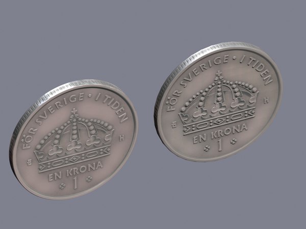 swedish crown coin 3d max - Swedish crown coin... by aristarch