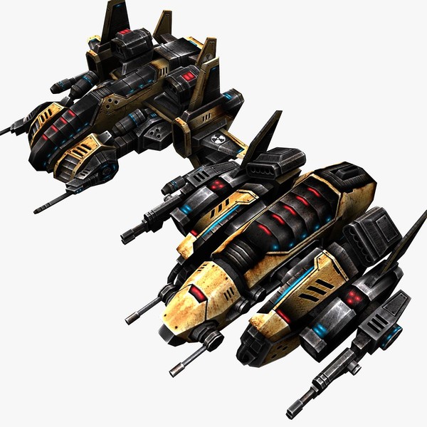 3d model of 2 space ship bosses - 2_Space_Ship_Boss... by Angryfly