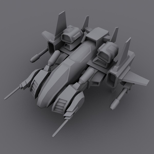 3d model of 2 space ship bosses - 2_Space_Ship_Boss... by Angryfly