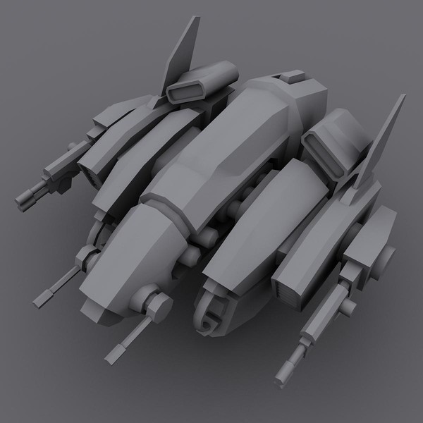 3d model of 2 space ship bosses - 2_Space_Ship_Boss... by Angryfly
