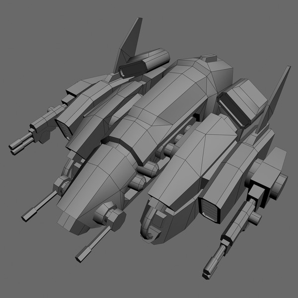 3d model of 2 space ship bosses - 2_Space_Ship_Boss... by Angryfly