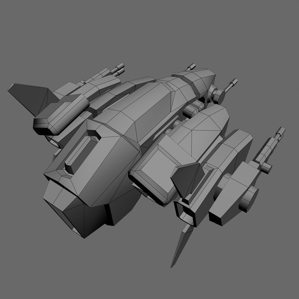 3d model of 2 space ship bosses - 2_Space_Ship_Boss... by Angryfly