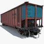 3d model railway coal car cargo train