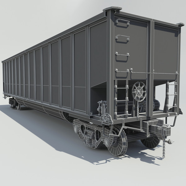 3d model railway coal car cargo train - Train Coal Car... by Trueview 3D