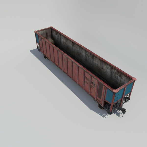 3d model railway coal car cargo train - Train Coal Car... by Trueview 3D