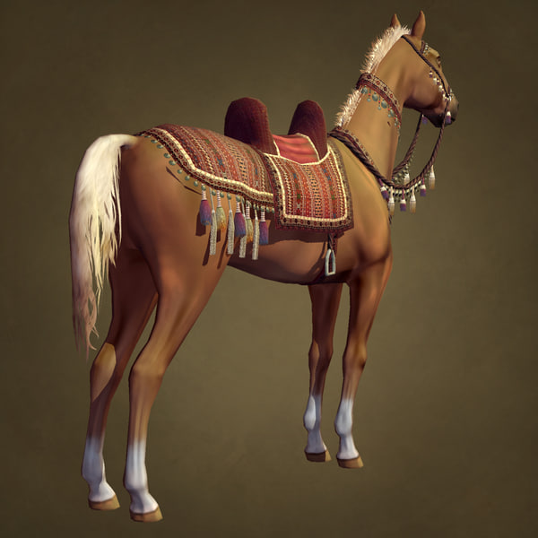 desert horse 3d model - AkhalTeke... by Shakilai