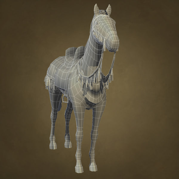 desert horse 3d model - AkhalTeke... by Shakilai