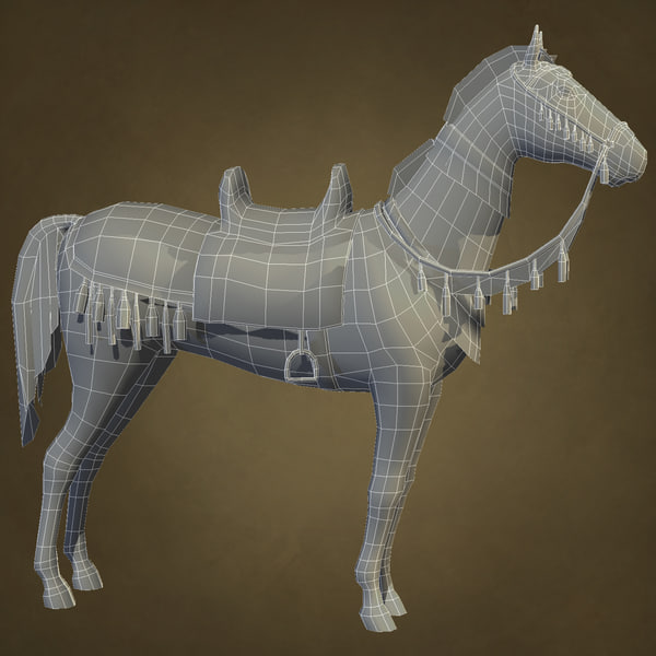 desert horse 3d model - AkhalTeke... by Shakilai