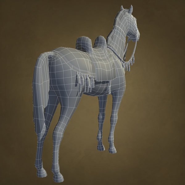 desert horse 3d model - AkhalTeke... by Shakilai