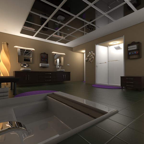 modern elegant bathroom interior c4d - Elegant Bathroom... by KeremGogus