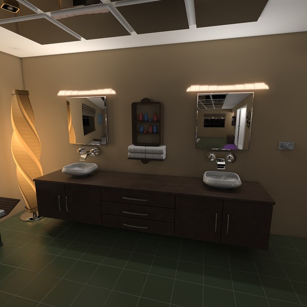 modern elegant bathroom interior c4d - Elegant Bathroom... by KeremGogus