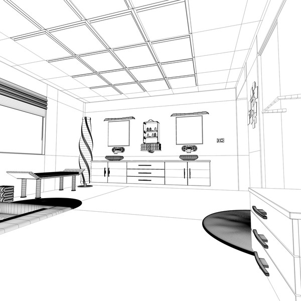 modern elegant bathroom interior c4d - Elegant Bathroom... by KeremGogus