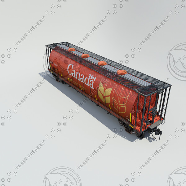 3d railway grain car cargo train - Train Grain Car... by Trueview 3D
