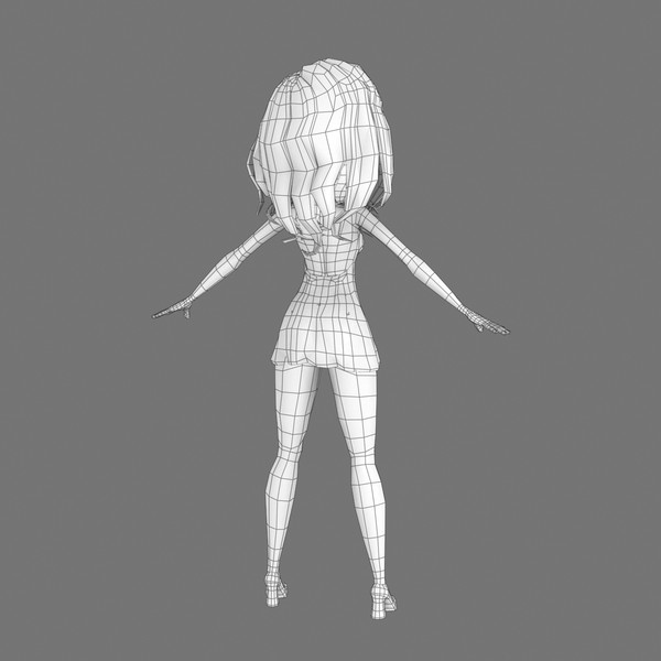 3d rigged cartoon blonde girl animation model - Rigged Cartoon Woman 03 Blonde in Red... by Denys Almaral