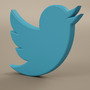3d model twitter new logo