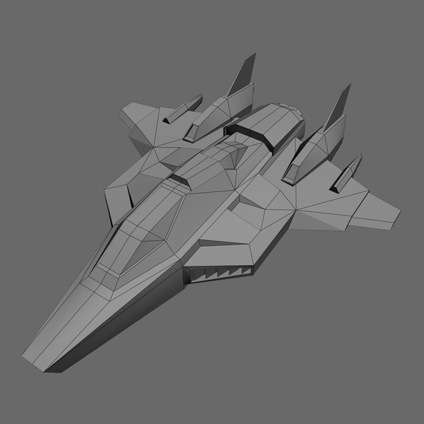 3d model ready games real-time - Space_Frigate_1... by Angryfly