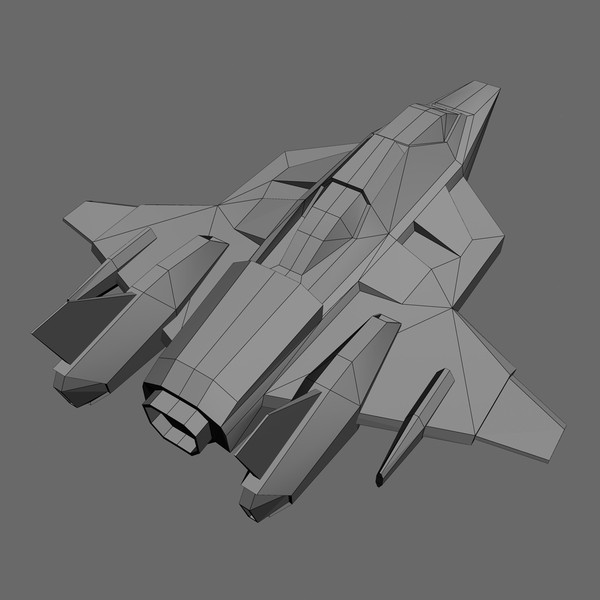 3d model ready games real-time - Space_Frigate_1... by Angryfly