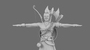 warrior character obj