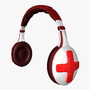 cartoon headphone obj