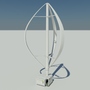 3d model vertical wind turbine w