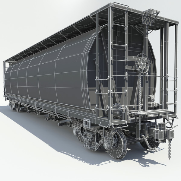 cargo cars 3d max - Train 4 Freight Cars... by Trueview 3D