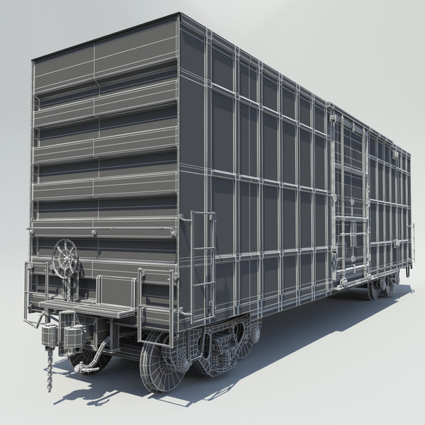 cargo cars 3d max - Train 4 Freight Cars... by Trueview 3D