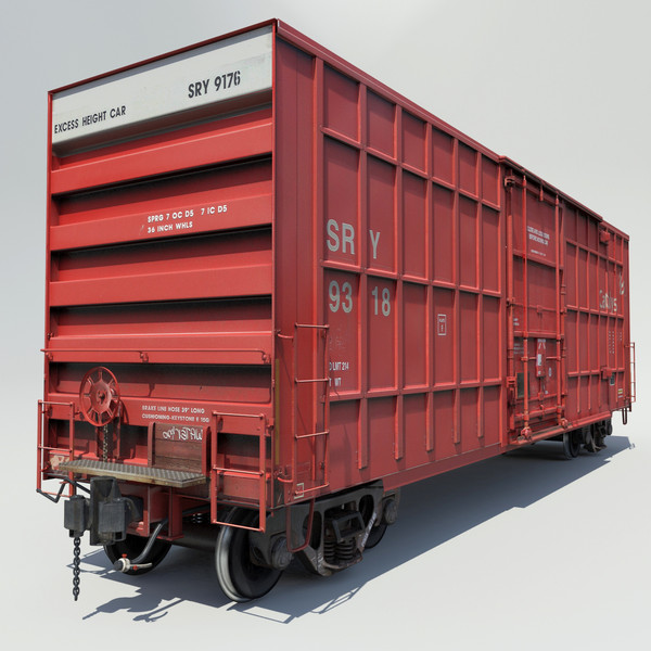 cargo cars 3d max - Train 4 Freight Cars... by Trueview 3D