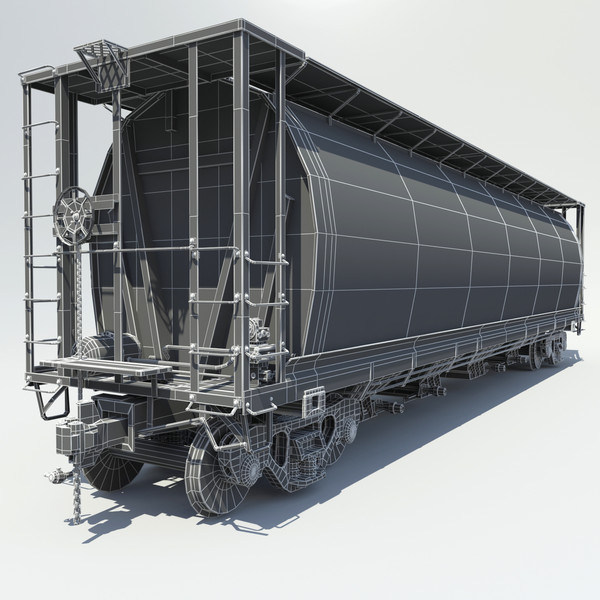 cargo cars 3d max - Train 4 Freight Cars... by Trueview 3D