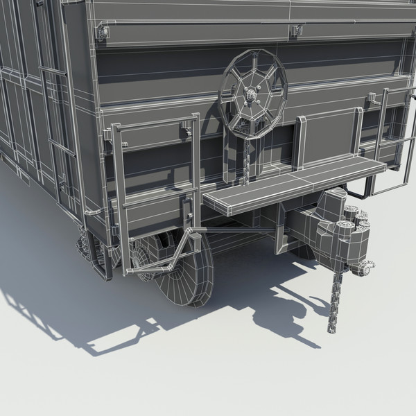 cargo cars 3d max - Train 4 Freight Cars... by Trueview 3D