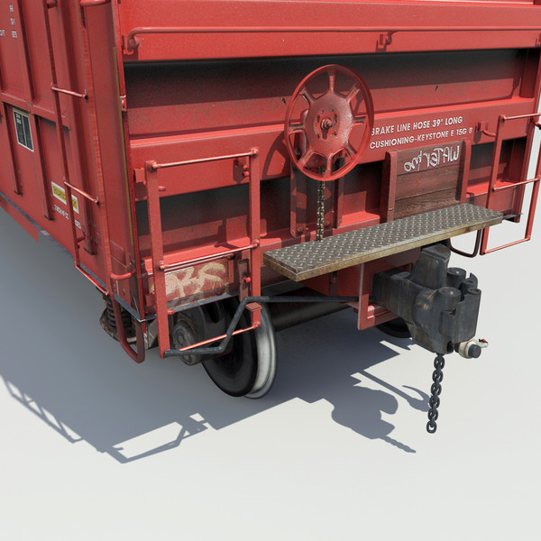 cargo cars 3d max - Train 4 Freight Cars... by Trueview 3D