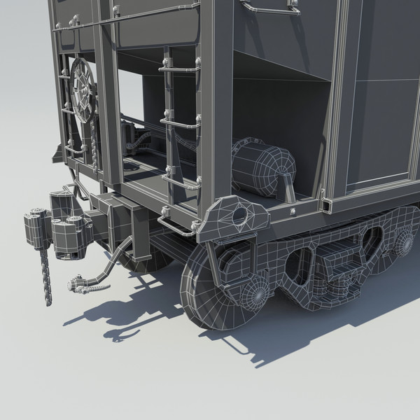 cargo cars 3d max - Train 4 Freight Cars... by Trueview 3D