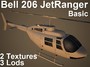 bell 206 basic helicopter 3d max