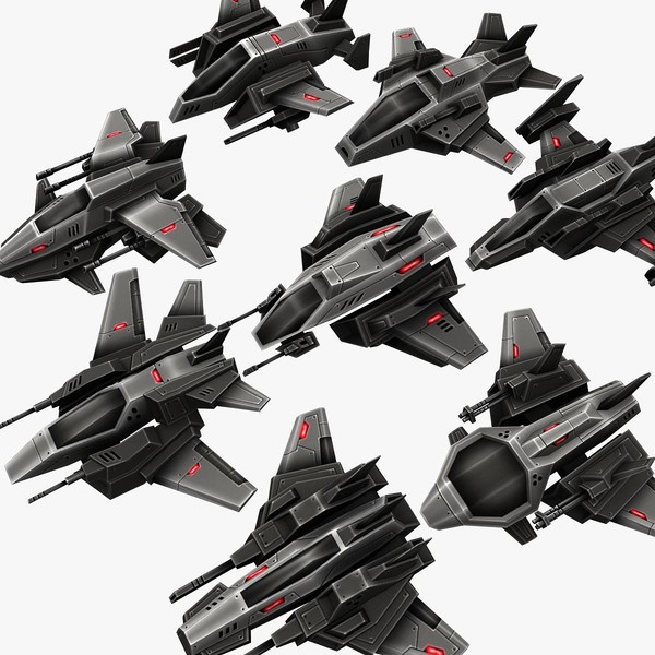 3d 8 small space ships - 8_Small_Space_Ships... by Angryfly