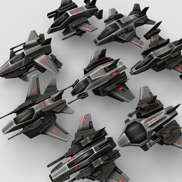 3d 8 small space ships - 8_Small_Space_Ships... by Angryfly