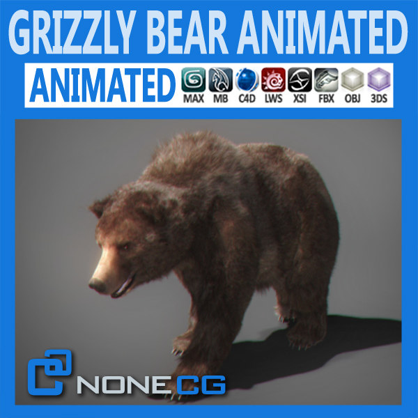3ds bear - Animated Grizzly Bear... by NONECG