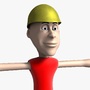 jimmy cartoon character rigged 3d model