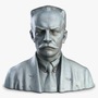 3d man bust sculpture model