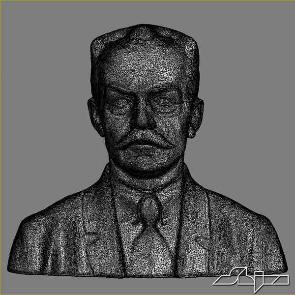 3d man bust sculpture model - Sculpture 14 Man Bust... by shiva3d