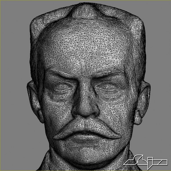 3d man bust sculpture model - Sculpture 14 Man Bust... by shiva3d