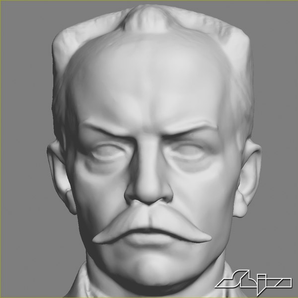 3d man bust sculpture model - Sculpture 14 Man Bust... by shiva3d