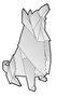 Origami figure Hachiko