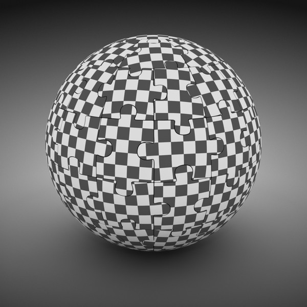 puzzle globe world 3d max - Puzzle Globe... by HDPoly