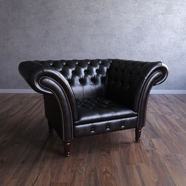 chair sofa armchair 3d max - Chesterfield The Durham Armchair&Sofa... by joker1979